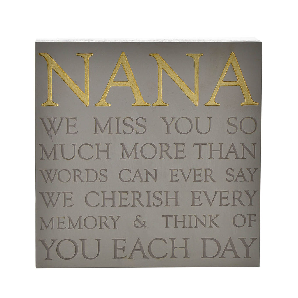 Thoughts of You Memorial Square Plaque - Nana