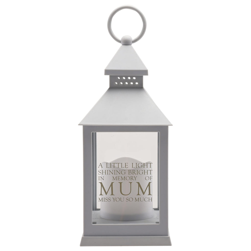 Thoughts of You Graveside Lantern Grey Mum