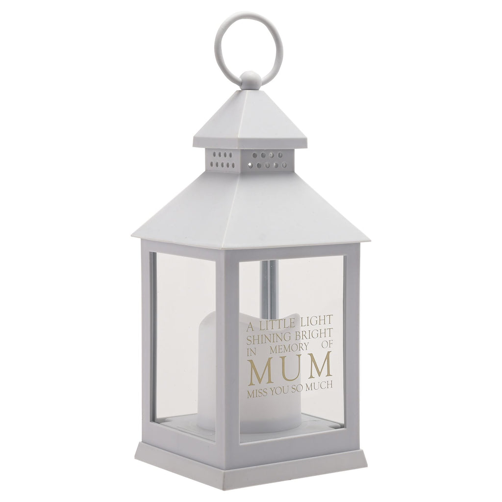 Thoughts of You Graveside Lantern Grey Mum