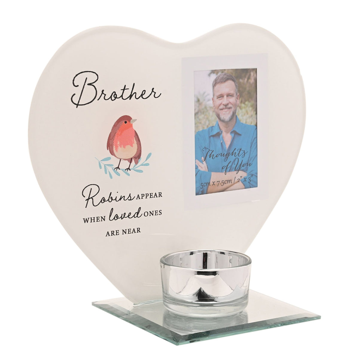 Thoughts of You Tea Light Holder with Photo - Brother
