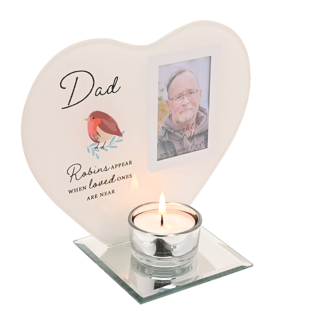 Thoughts of You Tea Light Holder with Photo - Dad