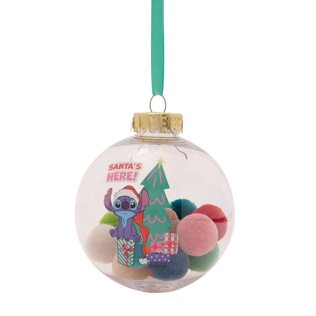 Disney Stitch Set of 7 Baubles with Pom Poms