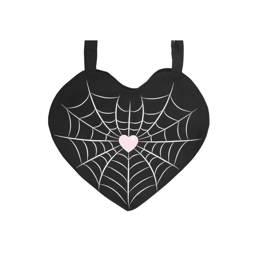 Spiderweb Heart Satin Tote Bag - product image 3