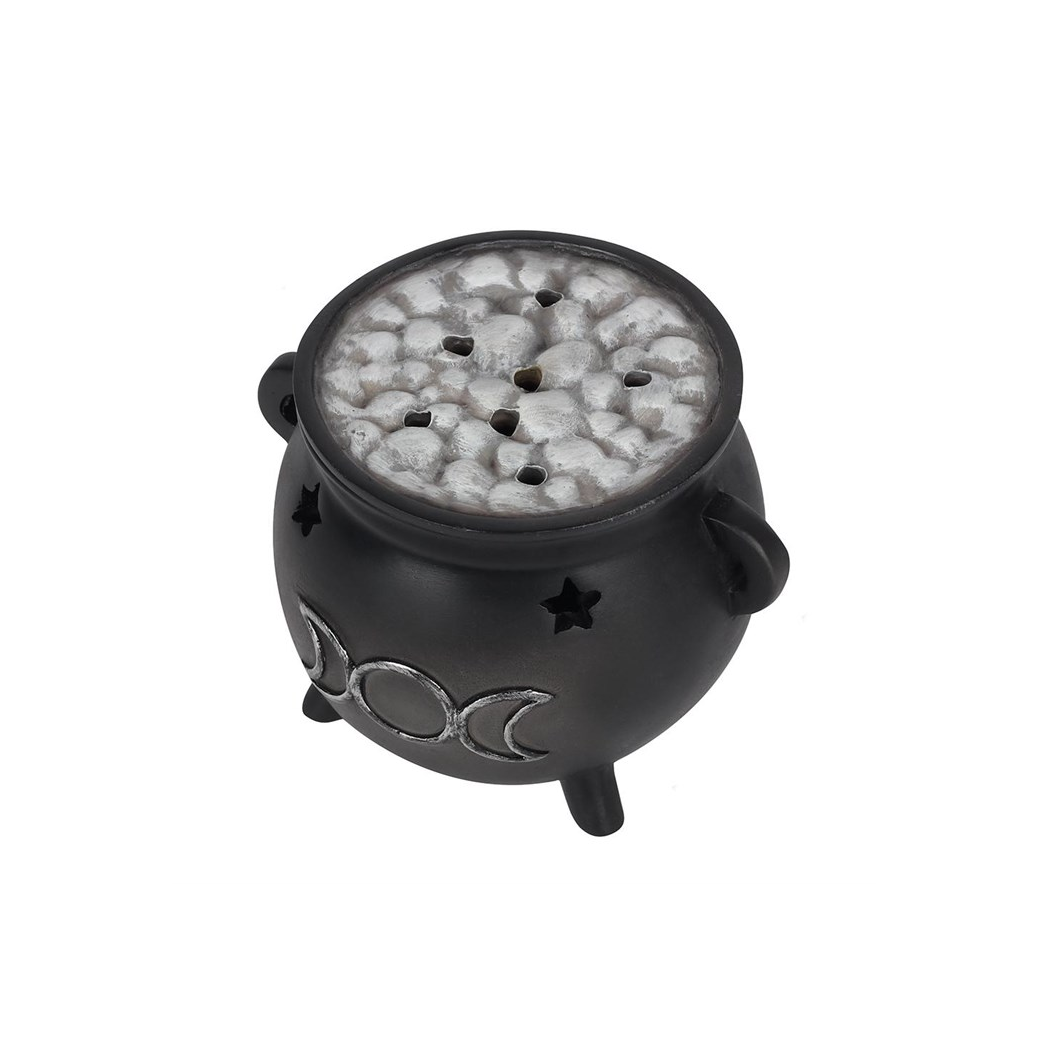 Triple Moon Cauldron Incense Cone Holder - product image 2