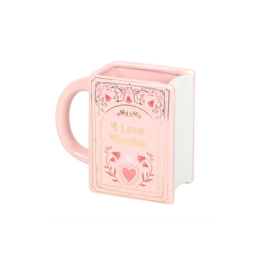 I Love Books Pink Book Shaped Mug - product image 3