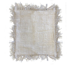 Linen Cushion Cover 60x60cm with fringe product image 3