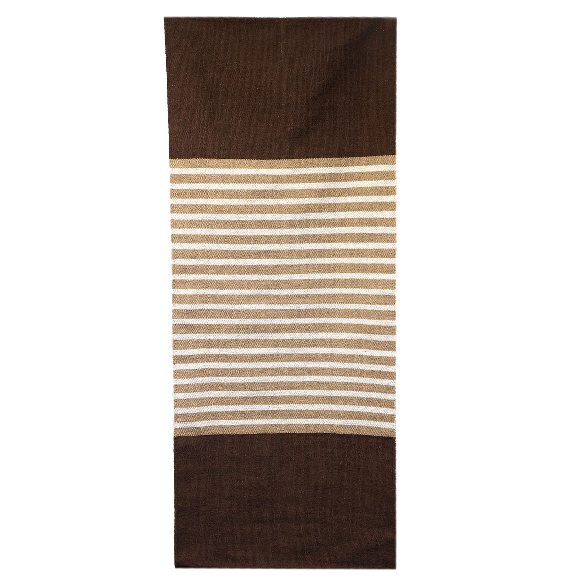 Indian Cotton Rug - 70x170cm - Dark Brown / Beige product image 5
