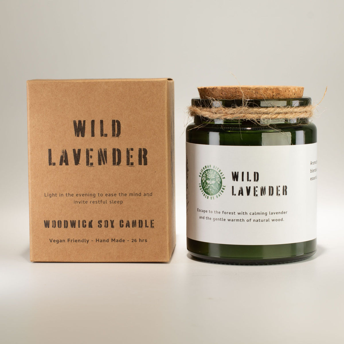 Greenman Woodwick Soy Candle - Wild Lavender product image 3
