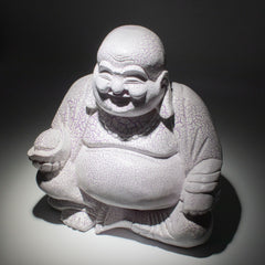 Laughing Buddha Lamp Lavender Crackle - Round Stand product image 6