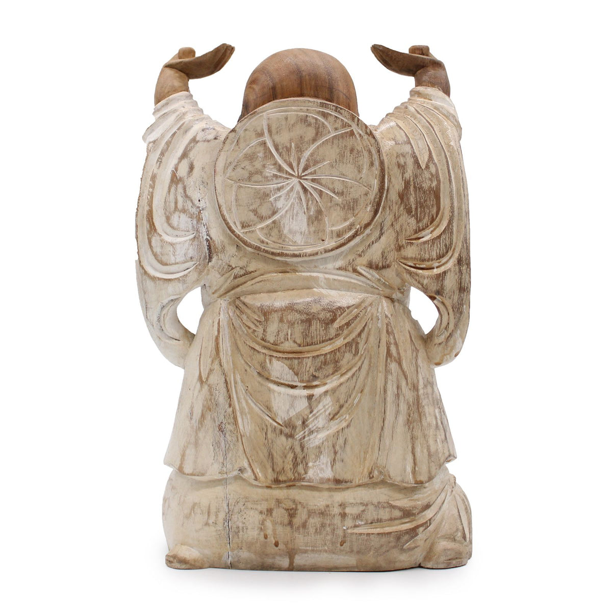 Happy Buddha Hands Up - Whitewash 40cm product image 2