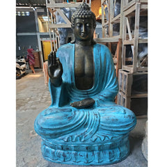 Large Turquoise & Stone Buddha Teaching on Lotus - 2m product image 3