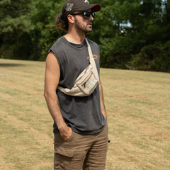 Cotton Hemp Style Belt (or Fanny) Bag - Natural