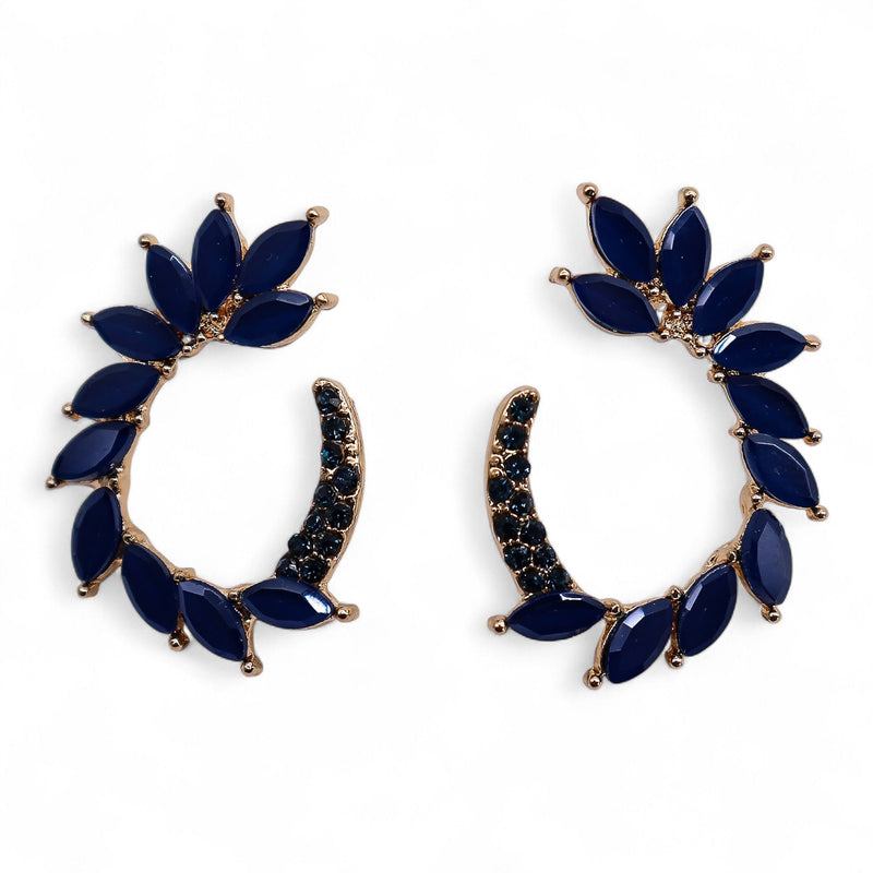 Royal Blue - Vintage Glass - Loop - Earrings product image