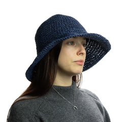 Nomad Sari Floppy Straw Sun Hat - Navy Blue product image 3