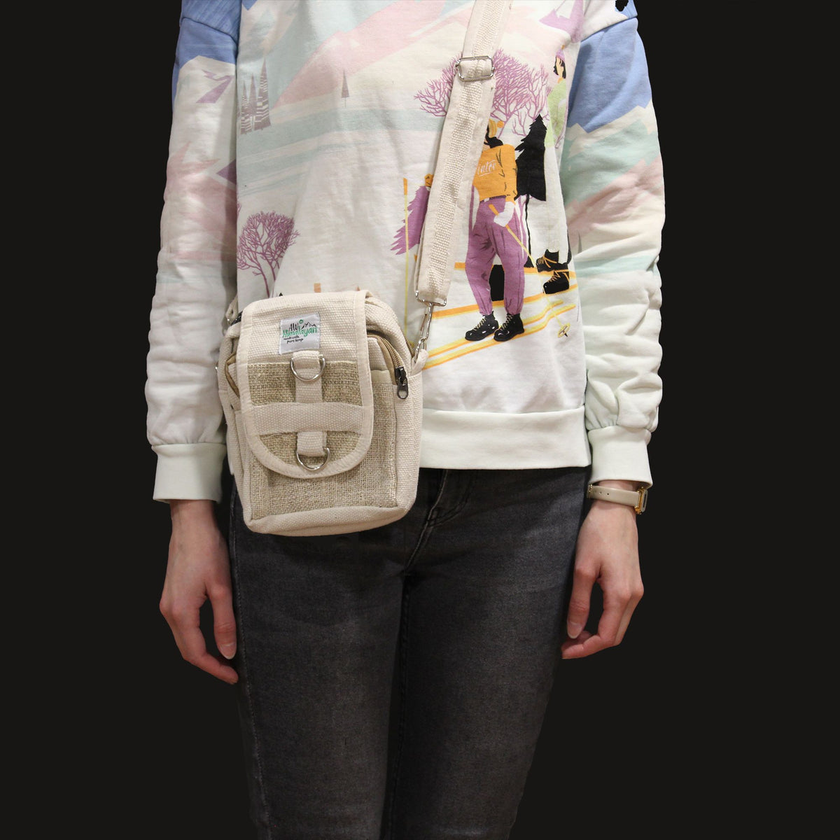 Body-Cross Natural Hemp & Cotton Travel Bag - product image 4