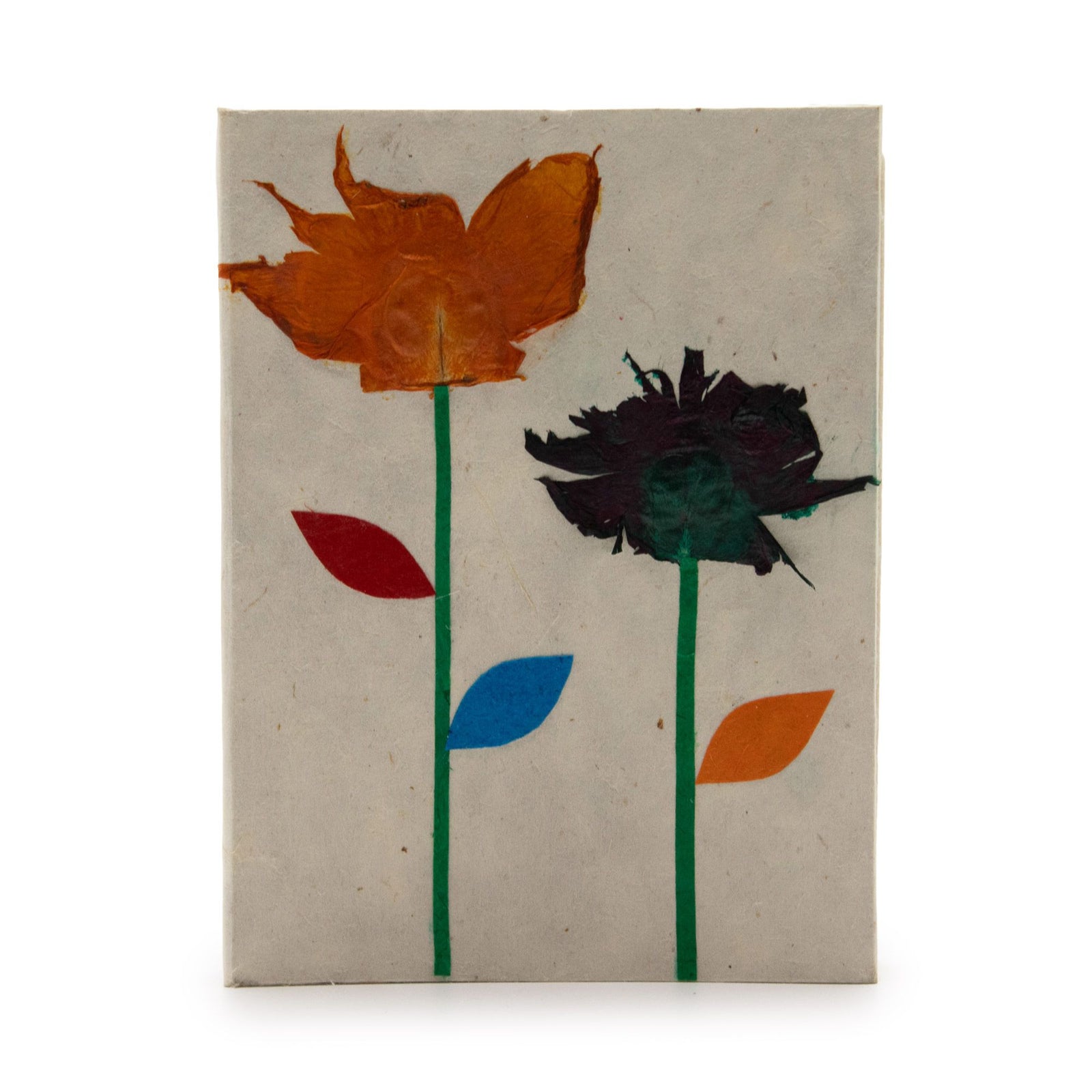 Med Lokta Notebook (15x12cm) - 45 leafs - Crafted Real Himalayan Floral Design product image