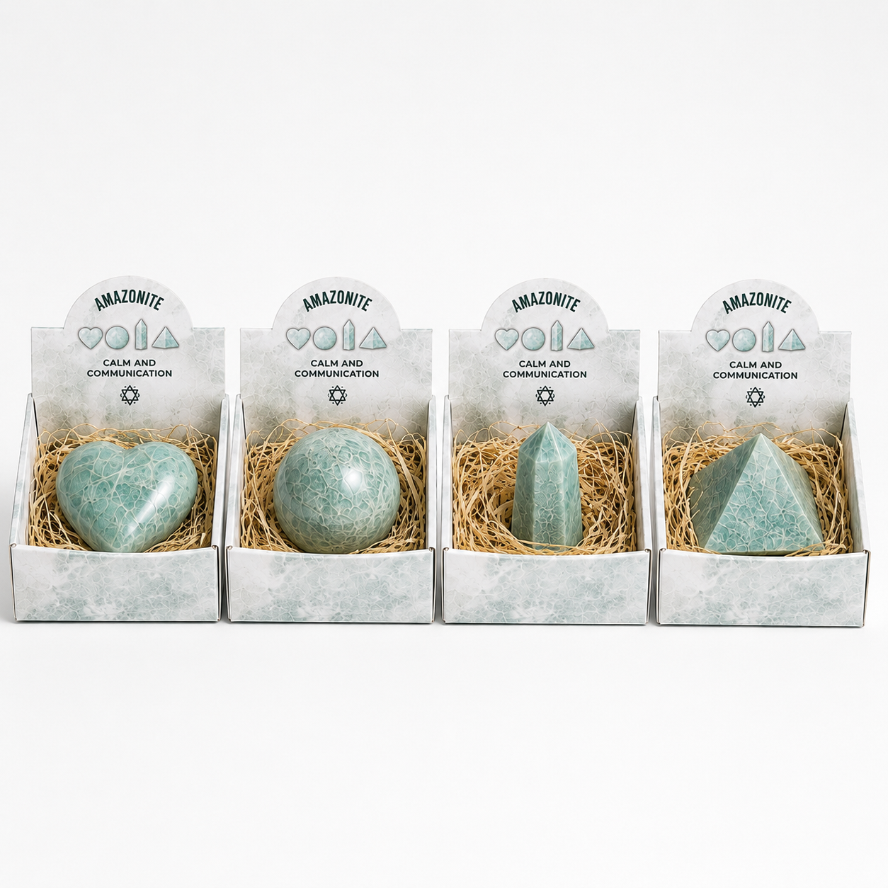 Four Gemstone Shapes - Amazonite product image