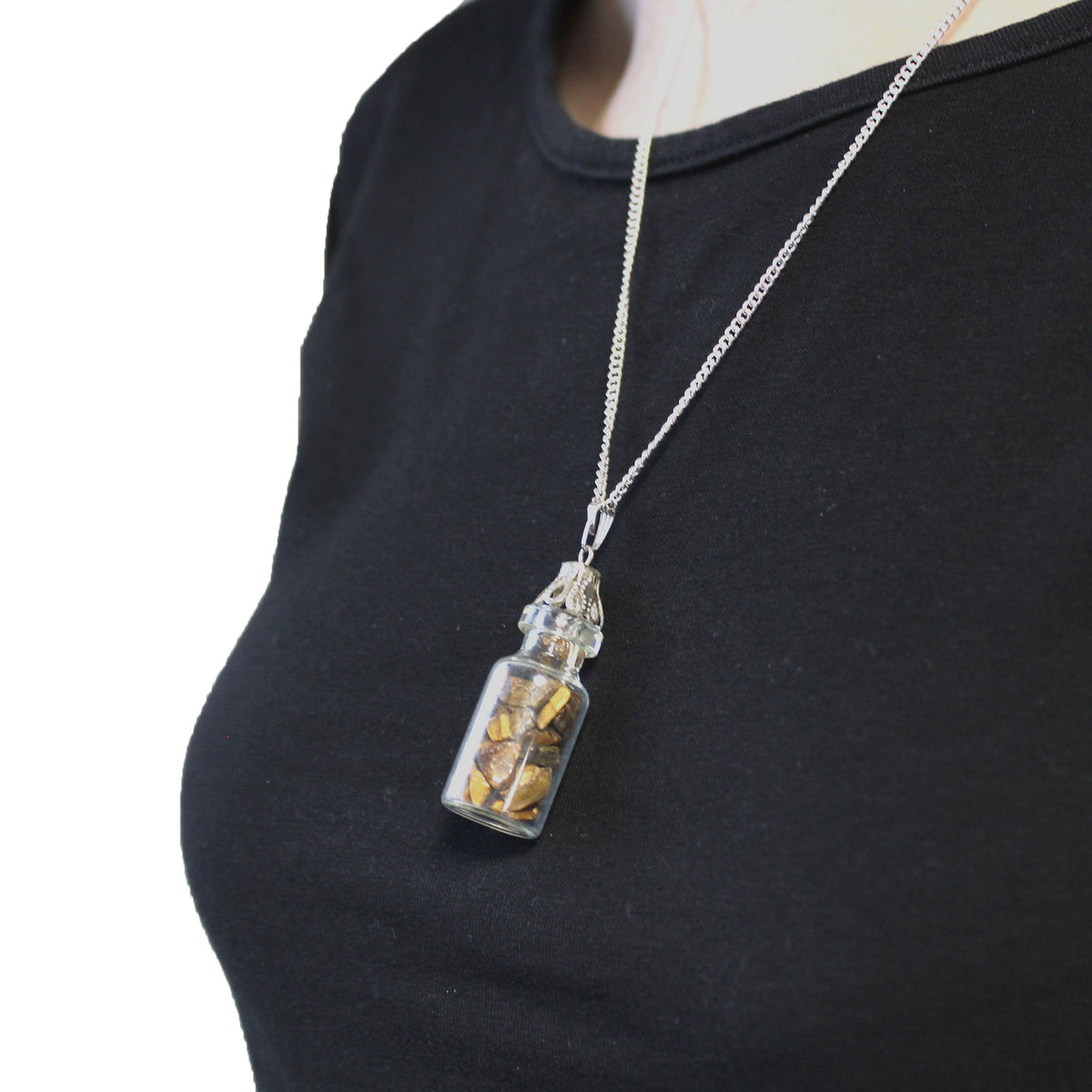 Bottled Gemstones Necklace - Tiger Eye product image 4
