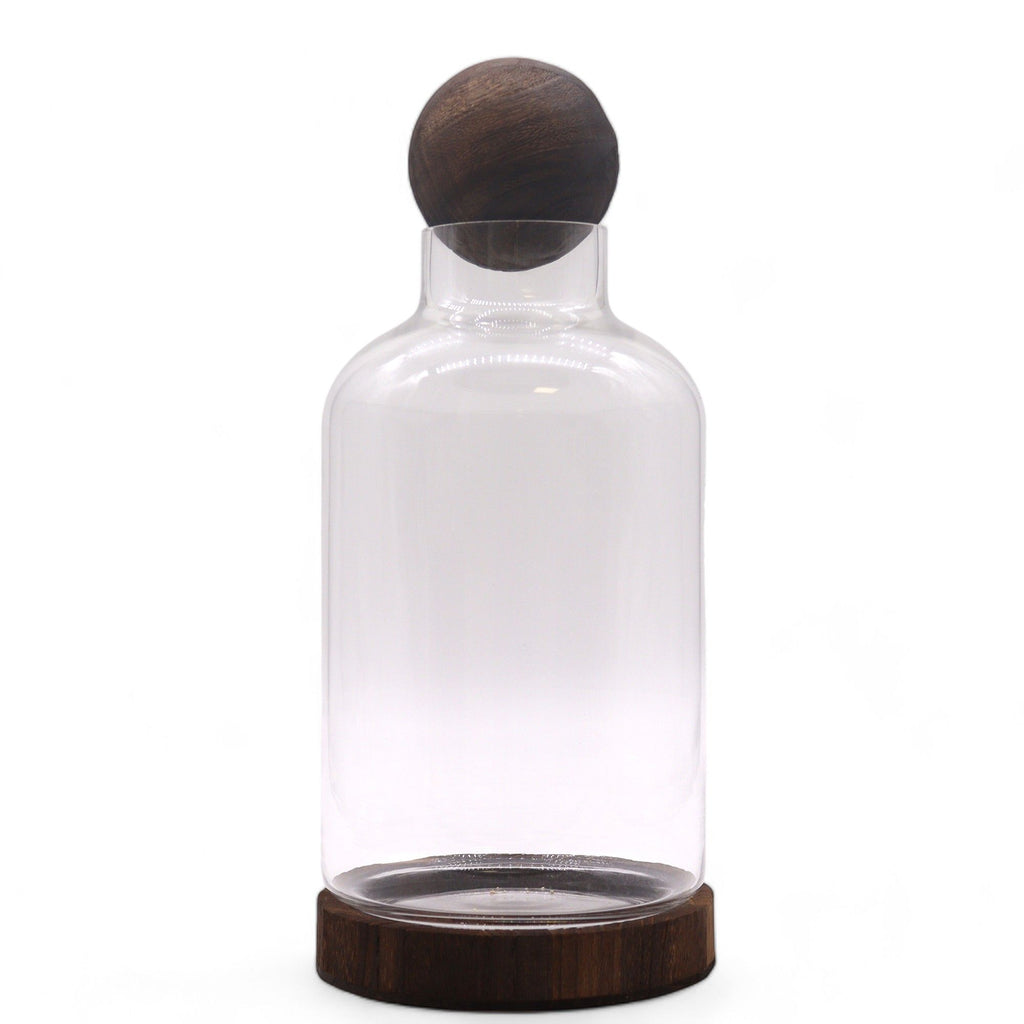 Large Ball Top Terrarium on Dark Tung Wood product image 3