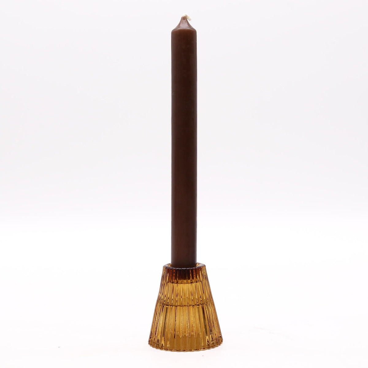 Flip Dinner Candle / Tealight Holder - Antique Amber product image 3