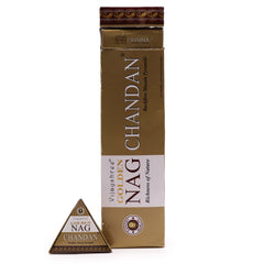 42g Jumbo Golden Nag - Chandan Backflow Incense Cones product image