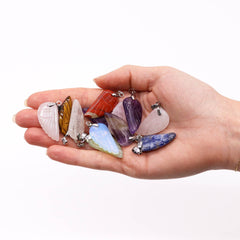 Gemstone Angel Wings Pendants (12 assorted) 28x15mm product image