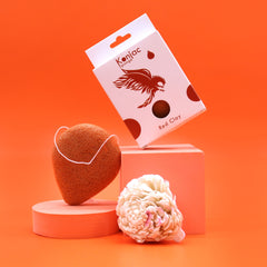 Teardrop Konjac Sponge - Red Clay - Rejuvenating product image 2