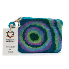 Natural Felt Zipper Pouch (asst) - Psychdelic product image 3
