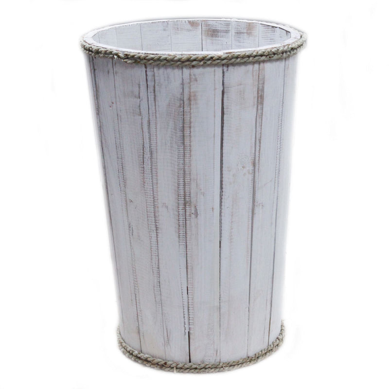 Name Large Wooden Storage Tub – Whitewash product image