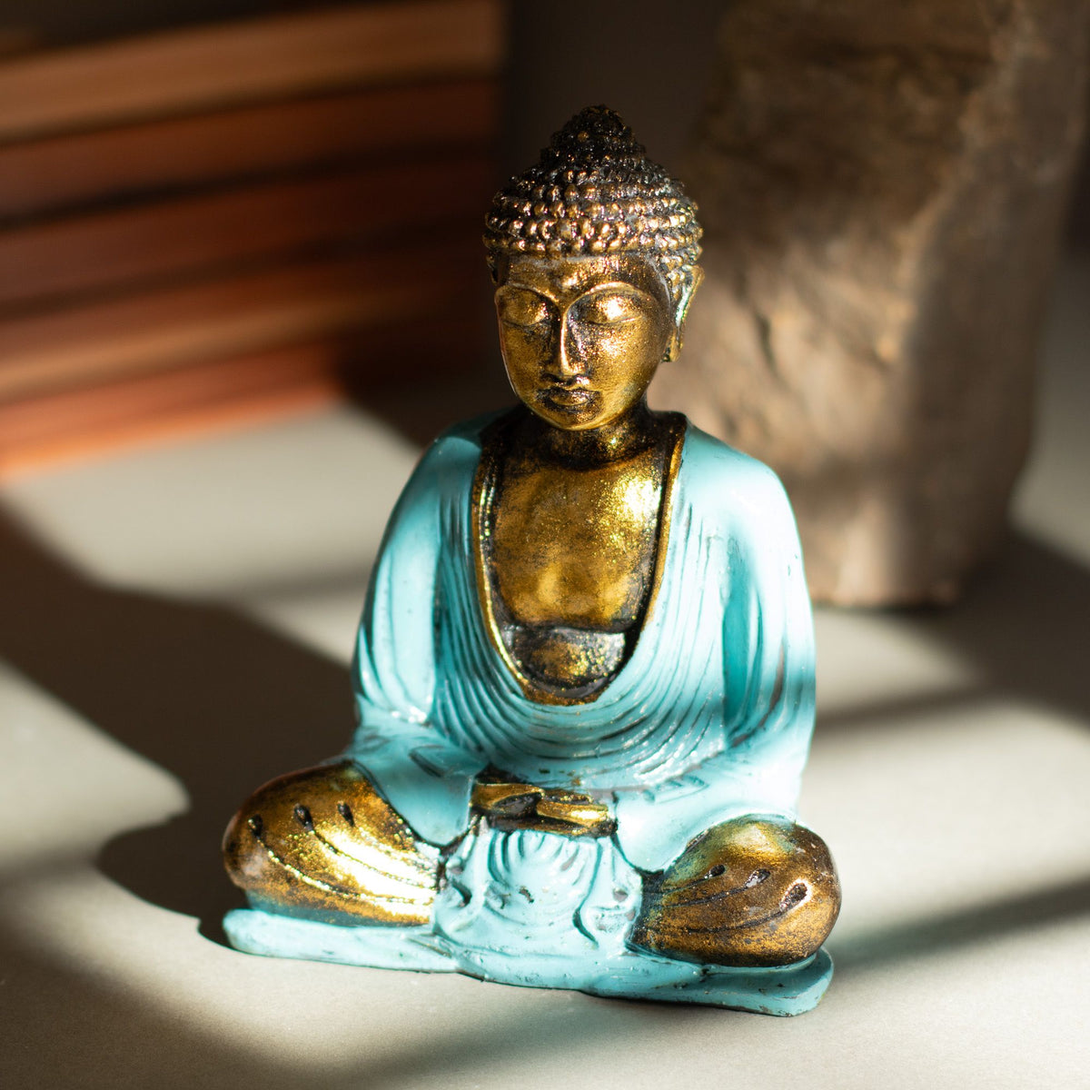 Teal & Gold Buddha - Medium product image 3