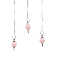 Facted Gemstone Pendulum - Rose Quartz product image