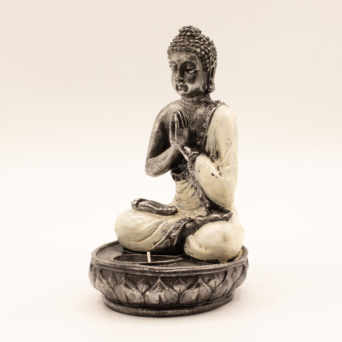 Buddha Candle Holder - White - Medium product image 2