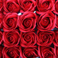 Craft Soap Flowers - Med Rose -Red With Black Rim product image 3