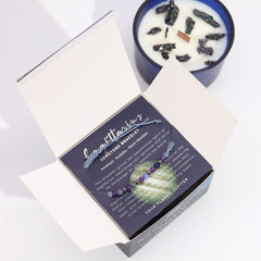 Zodiac Crystal Candle with Gemstone Bracelet - Sagittarius product image 2