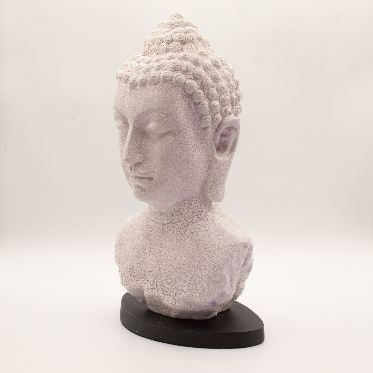 Buddha Bust Lamp Lavender Crackle - Oval Stand product image 7