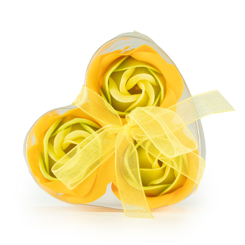 Set of 3 Soap Flower Heart Box - Spring Roses product image