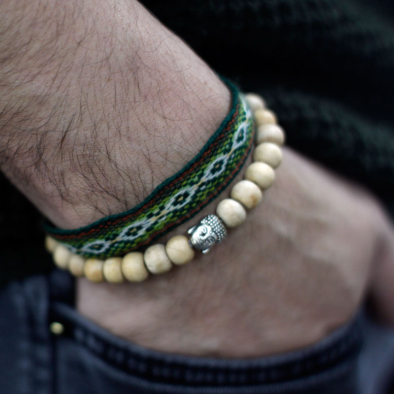 Fragrant Sandal Beads & Buddah Bangle product image