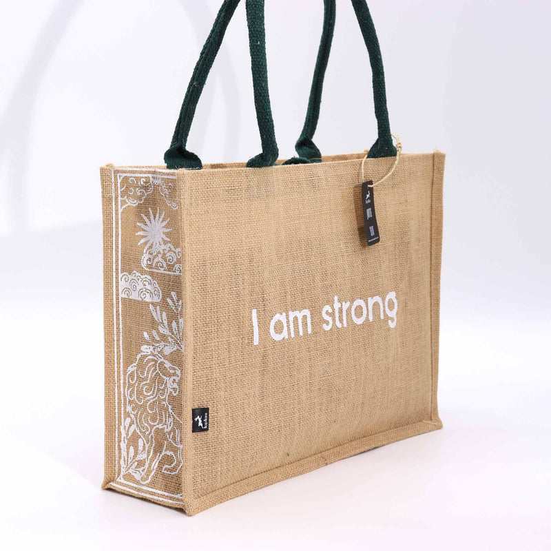 Hop Hare Jute Big Bag - I am Strong product image