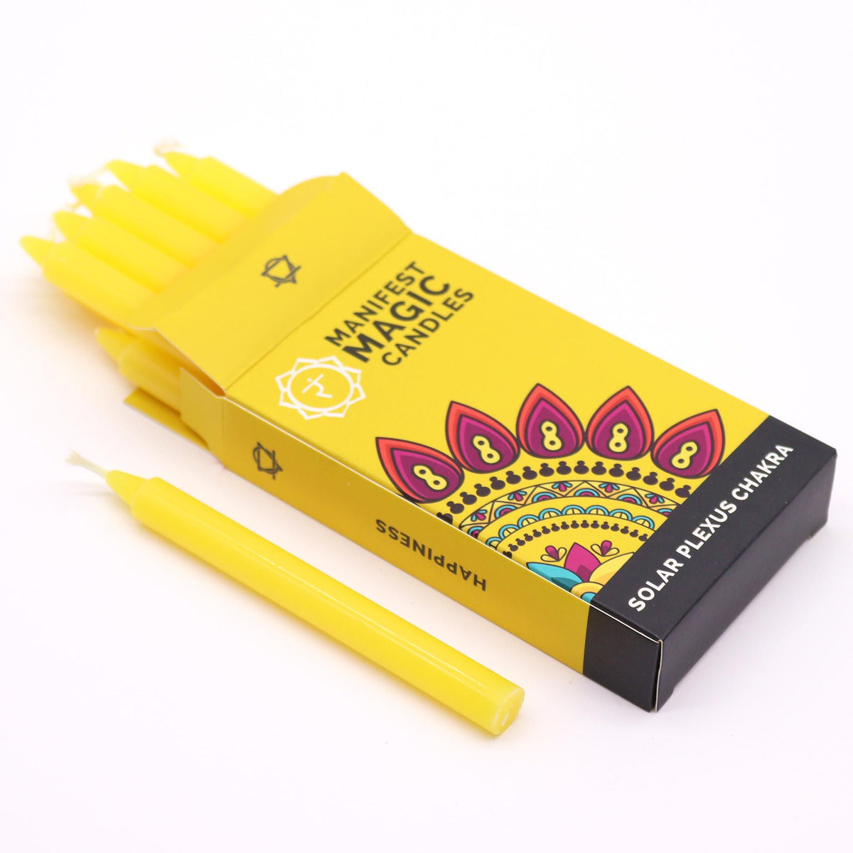 Manifest Magic Candles (pack of 12) - Yellow - Solar Plexus Chakra - product image 3