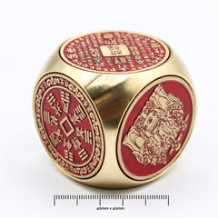Feng Shui Fortune - Red & Brass Prosperity Cube - Flat product image 3