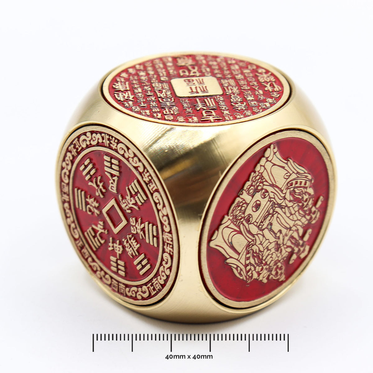 Feng Shui Fortune - Red & Brass Prosperity Cube - Flat product image 3