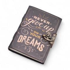 Leather Printed Notebook – Never Give Up On Your Dreams - 17.8×12.7 cm product image 6