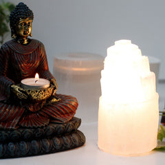 Natural Selenite Tower Lamp - 15 cm product image 2