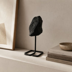 Mineral Specimen on Metal Stand - Black Tourmaline product image 2