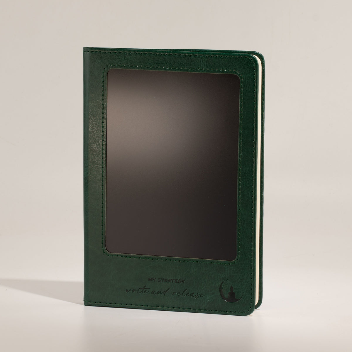 A5 Intention Note Book - LCD Wipe Screen - Green Leather Effect - 80 Leafs - product image 8