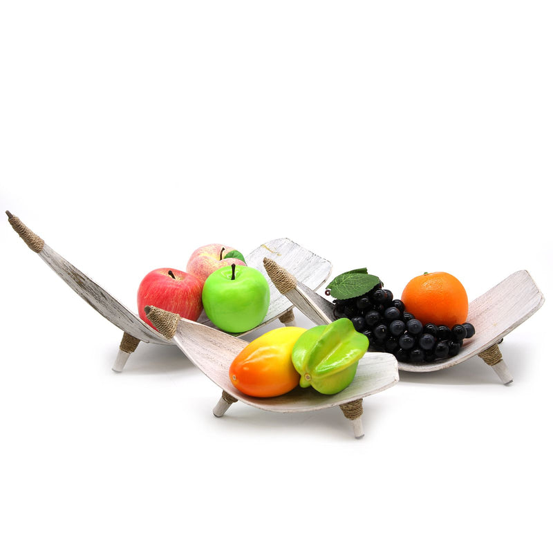 Coconut Leaf Fruit Bowl Set - Whitewash product image