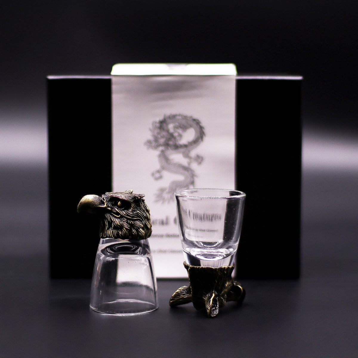 Gift Set of 6 Shot Glasses (50ml) - Wild Forest Creatures - Antique Bronze product image 4