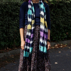 Boho Java Art Stole/Scarf - Multi Stripes - 62x200cm product image 5