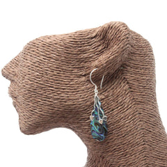 Shell & Silver Earrings - Three Hearts - Abalone product image 2