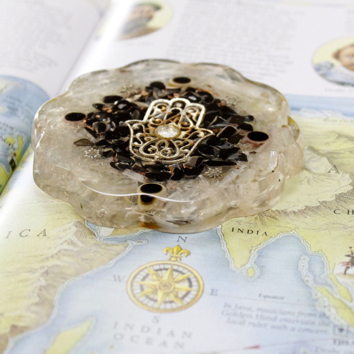 Orgonite Desk Power Packs - Hamsa with Sellonite - Med product image 2